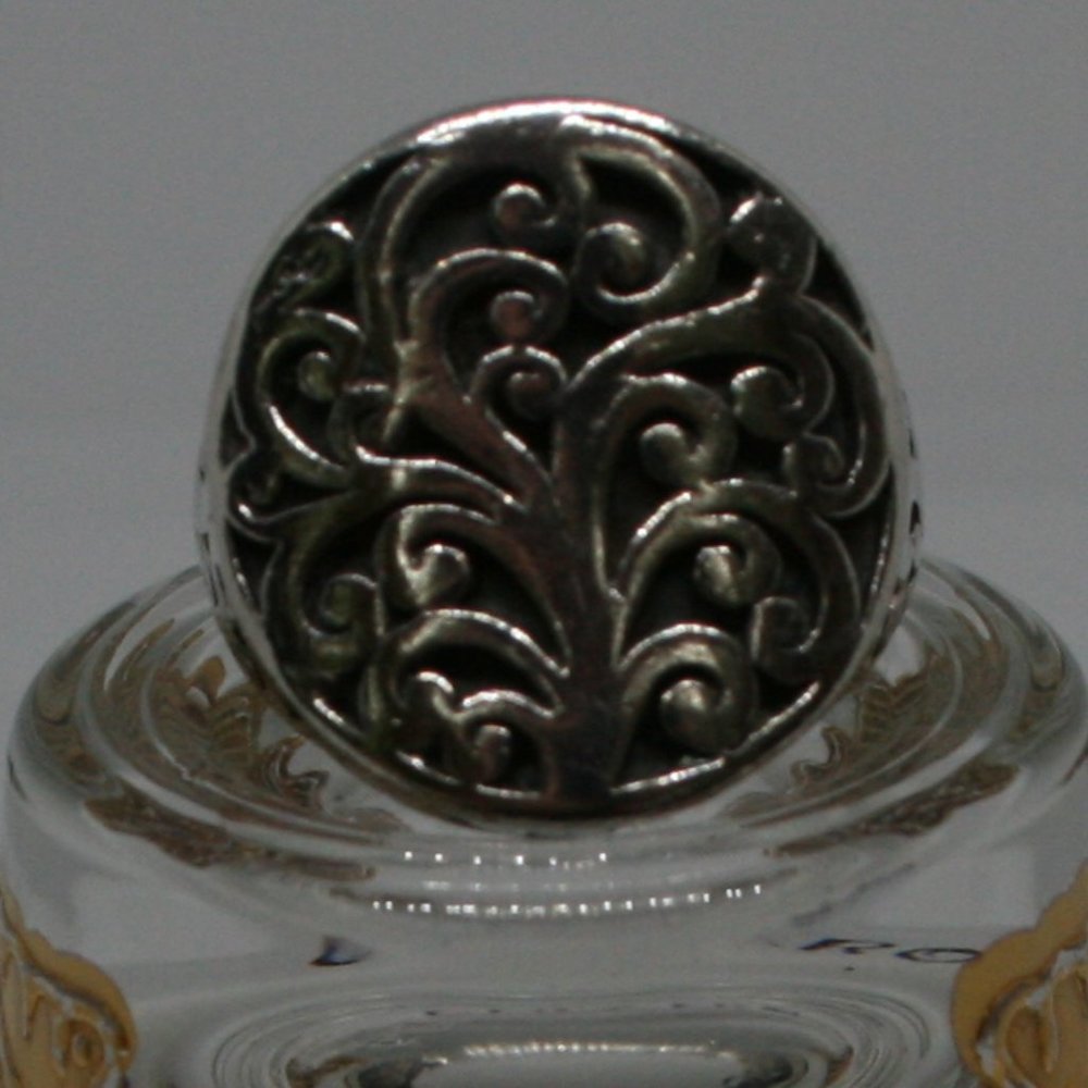 STERLING SILVER BALI SCROLL PENDANT & RING - Picture 9 of 13